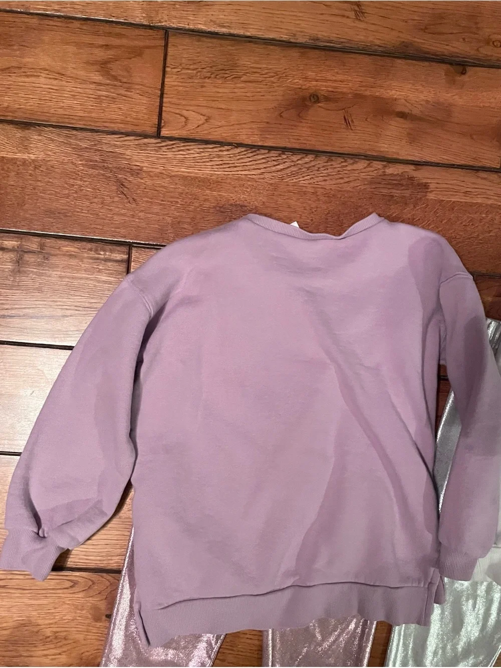 Carters Girls Metallic Legging & Sweatshirt Sets - Lavender & Cream Size 7
